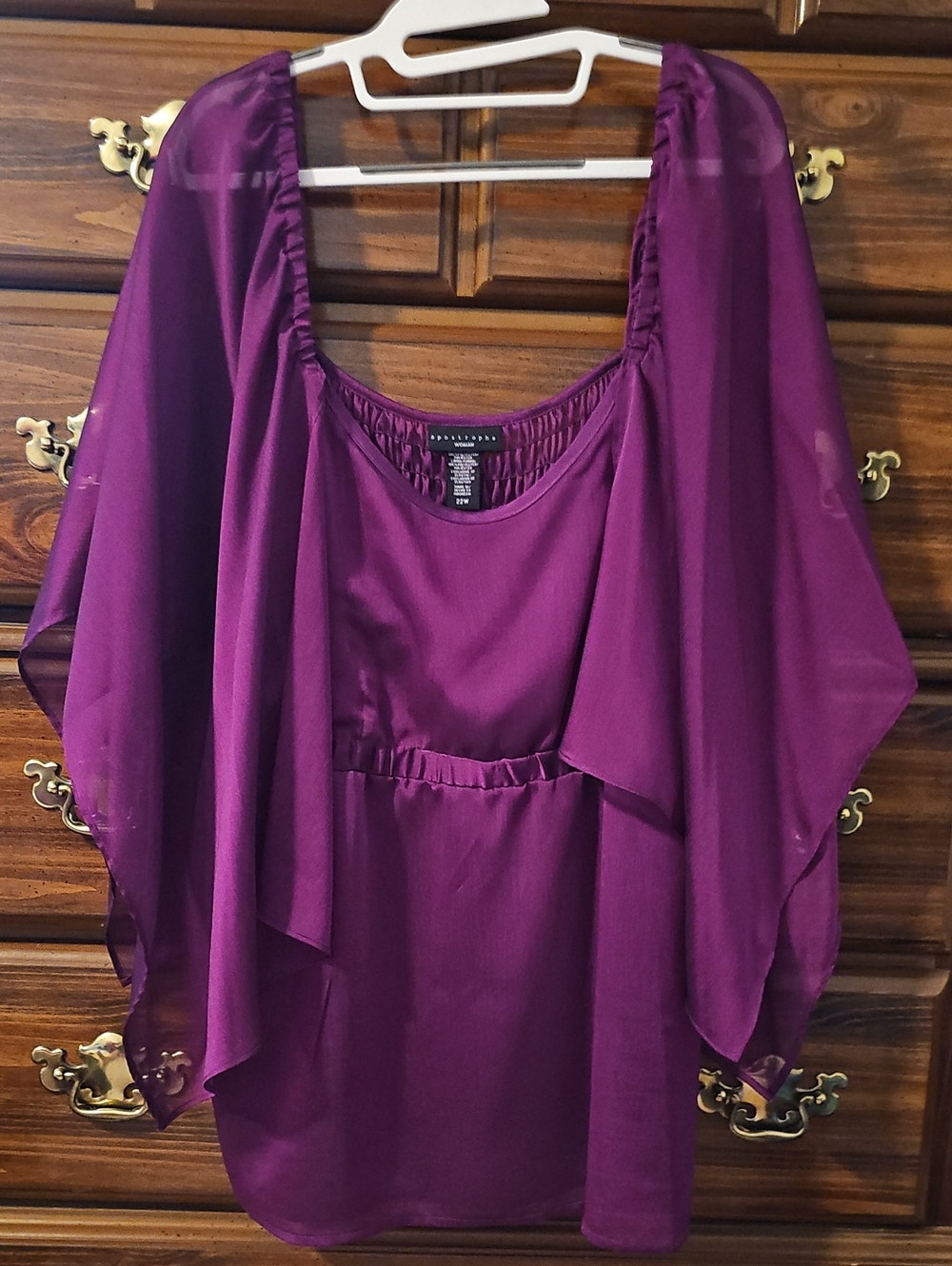 Apostrophe Deep Purple Textured Blouse